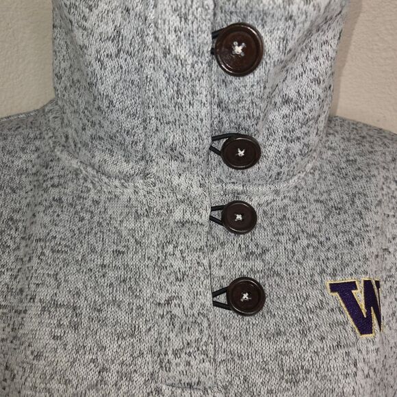 Champion Elite University Of Washington Huskies Knit Pullover Sweatshirt Medium - Picture 4 of 7